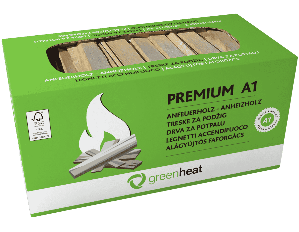 Premium Anzündholz im Karton - 2,5kg
